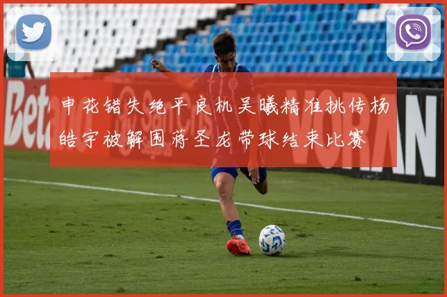 申花错失绝平良机吴曦精准挑传杨皓宇被解围蒋圣龙带球结束比赛